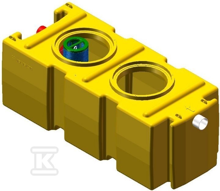 Separator koalescencyjny KPE 10 – polietylenowy, przepustowość maks. 10 l/s, króćce z PE – AQUAFIX 10PE 383510
