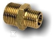 Złączka mosiężna nakrętno-nakrętna HELA-D GZ 5/4″xGZ 1″ PN10, do rur preizolowanych Pex/PE, oznaczenie: D 32 25 61403202500T