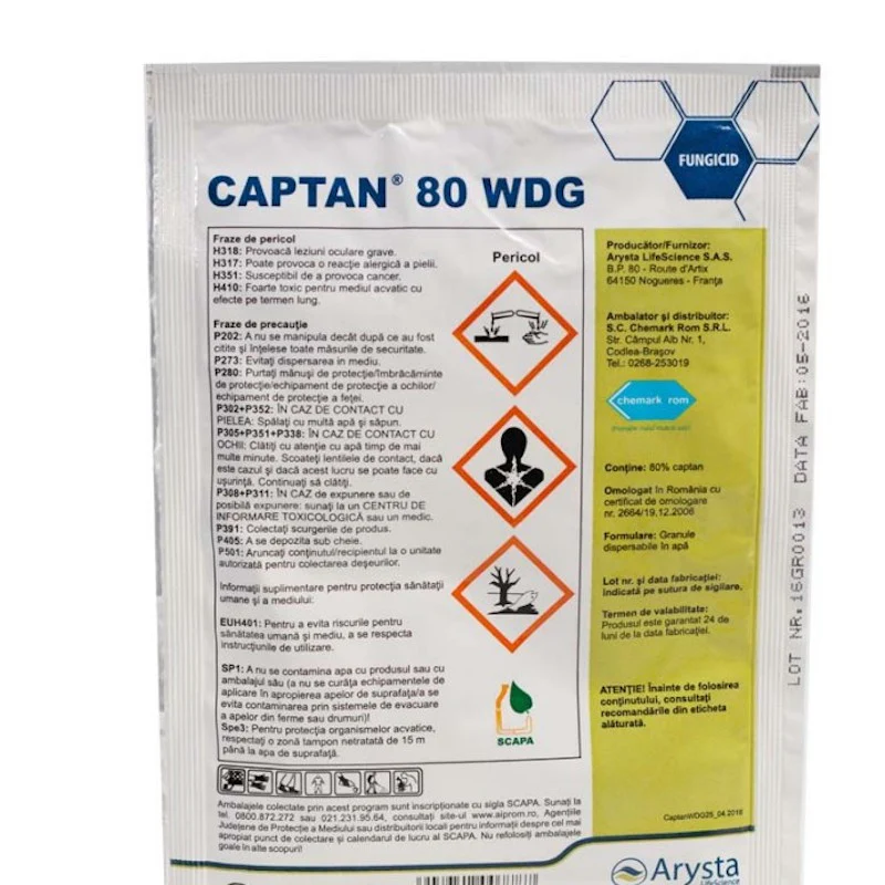 Captan 80 WDG – fungicid de contact, multispecific, cicatrizant
