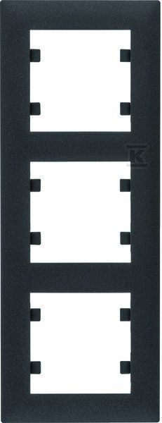 LUMINA Intense Ramka 3-krotna pionowa, czarny WL5633