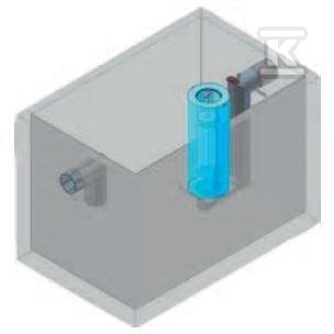 Betonowy separator koalescencyjny AQUAFIX K 200, przepustowość nominalna 200 l/s, króćce z PE 3178200P