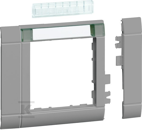 Maskownica 80 mm 1-krotna 55×55 mm pole opisowe PC-ABS bezhalogenowy lakierowany alu GR0802ALAN