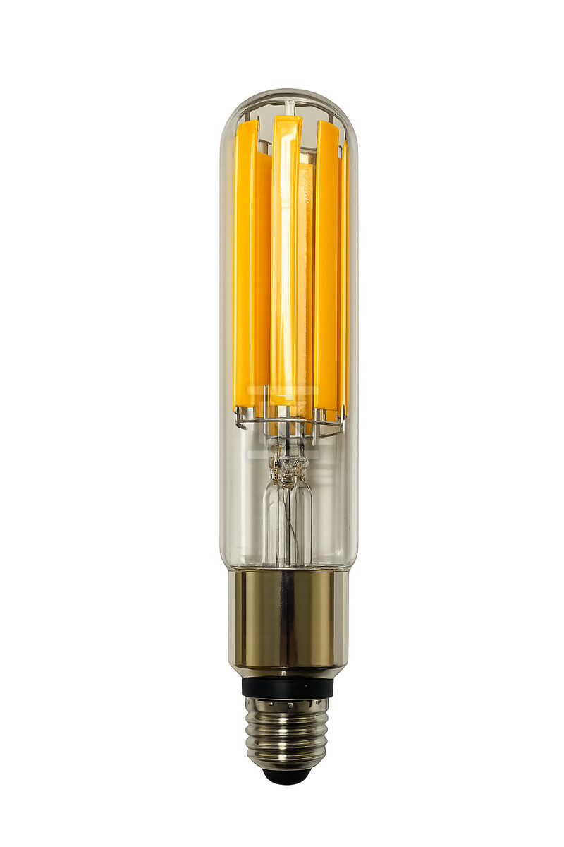 Lampa LED Soda One filament HID 24W 230V E27 2700K barwa ciepła, bańka T38 tubularna przeźroczysta, 4450lm, CRI>80, trwałość 25000h, 185 lm/W, Helios LED-3142