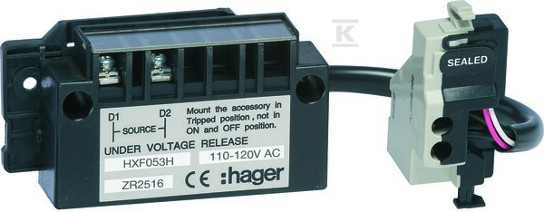 Wyzwalacz podnapięciowy zwłoczny h800-h1600 4P 110-120VAC HXF053H