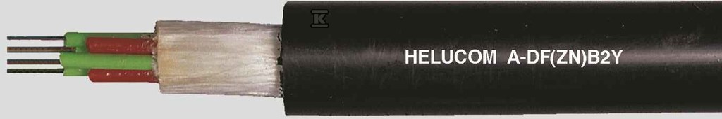 Kabel światłowodowy helucom A-DF(ZN)B2Y 124 E9/125 zewnętrzny, opona pe, czarny 80099