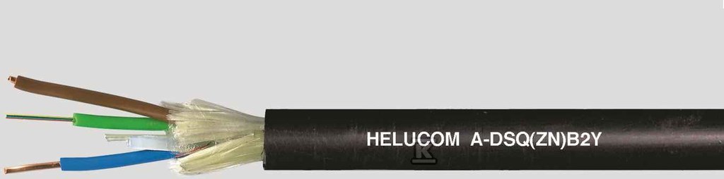 Kabel światłowodowy helucom A-DSQ(ZN)B2Y 4 E9/125 zewnętrzny, opona pe, czarny 81260