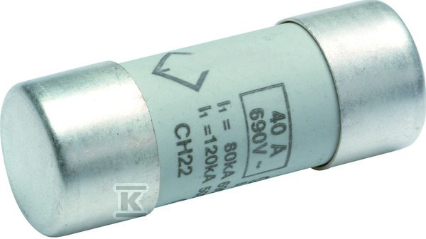 Wkładka bezpiecznikowa cylindryczna CH-22 22x58mm gG 40A 500VAC LF540G