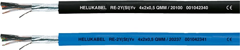 Kabel do przesyłu danych PE/PVC, parowany, ekranowany RE-2Y(ST)Yv 48x2x0,75 mm2 czarny 20159