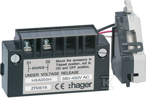 Wyzwalacz podnapięciowy zwłoczny x160-x250 380-415VAC HXA055H