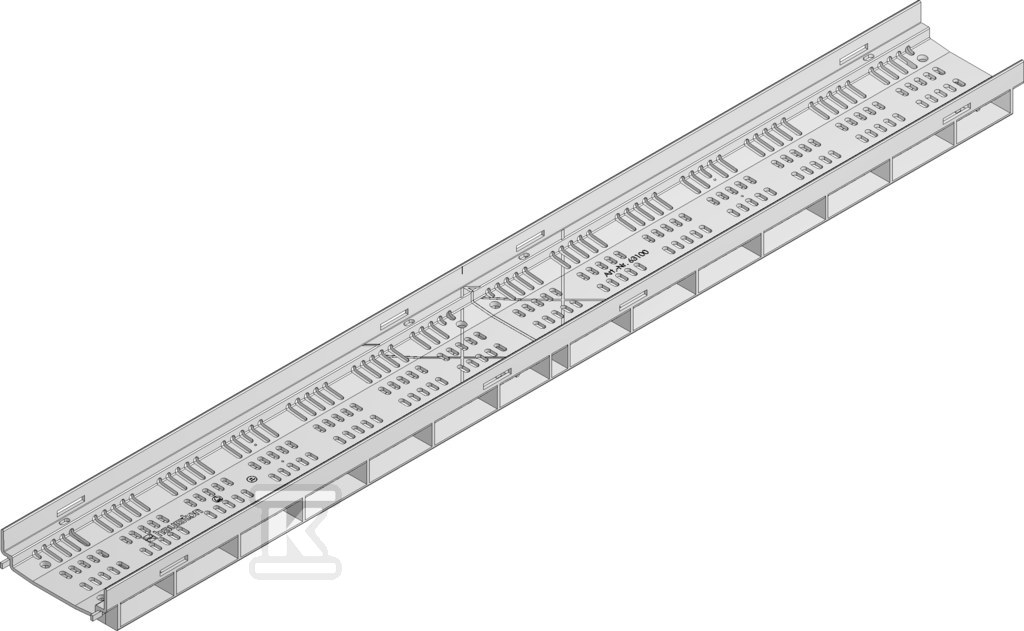 Korytko DACHFIX RESIST typ 45, z tworzywa, kolor srebrny 63100