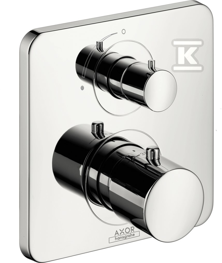 Bateria termostatowa Hansgrohe Axor Citterio M podtynkowa z zaworem odcinającym, element zewnętrzny chrom 34705000