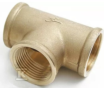 Trójnik mosiężny skręcany PEX-HELA 6 bar 110x110x110 z gwintem wewnętrznym GW 4″x4″x4″ przyłączeniowa do Pex, do rur preizolowanych CALPEX T110110110H