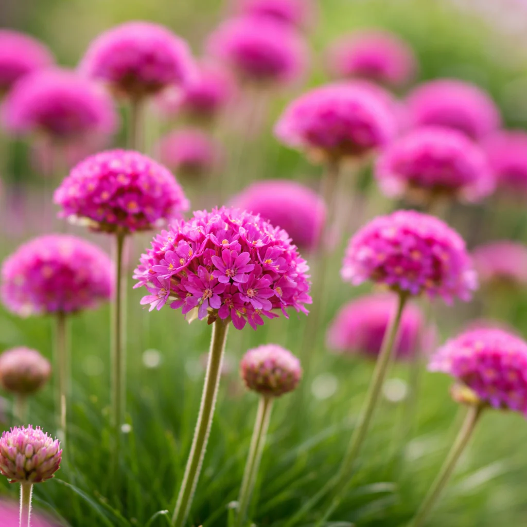 Armeria maritima ‘Rosea’ – planta perena cu flori roz delicate