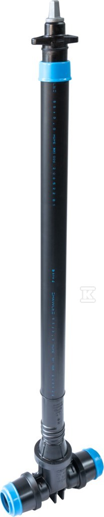 Zestaw WX2630 wodociągowego przyłącza domowego 32×1″: Zasuwa klinowa DN32x1″ ze złączem wciskowym ISO, do rur PE, bez kółka, z żywicy POM (seria 2630) + obudowa teleskopowa DN32, gł. zabudowy Rd=1300-1800mm (seria 9601) 5027983