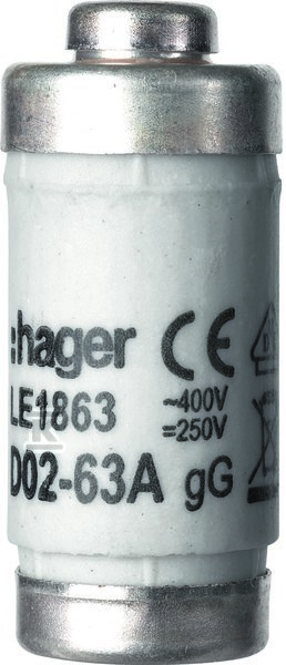 Wkładka topikowa D02 gG 63A 400VAC LE1863