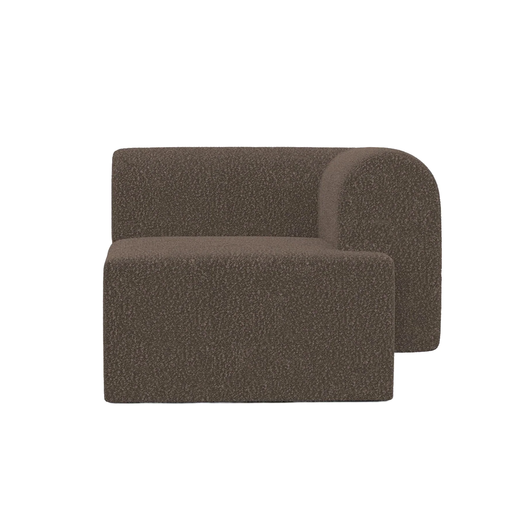 Sofa modulowa TORI – moduł prawostronny brązowy boucle