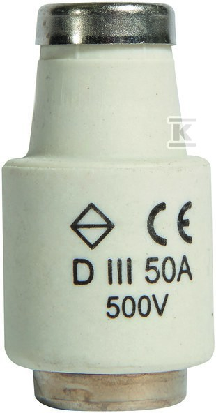 Wkładka bezpiecznikowa DIII/E33, wykonanie szybkie F (Bi-Wts) 50A 500VAC LE33F50
