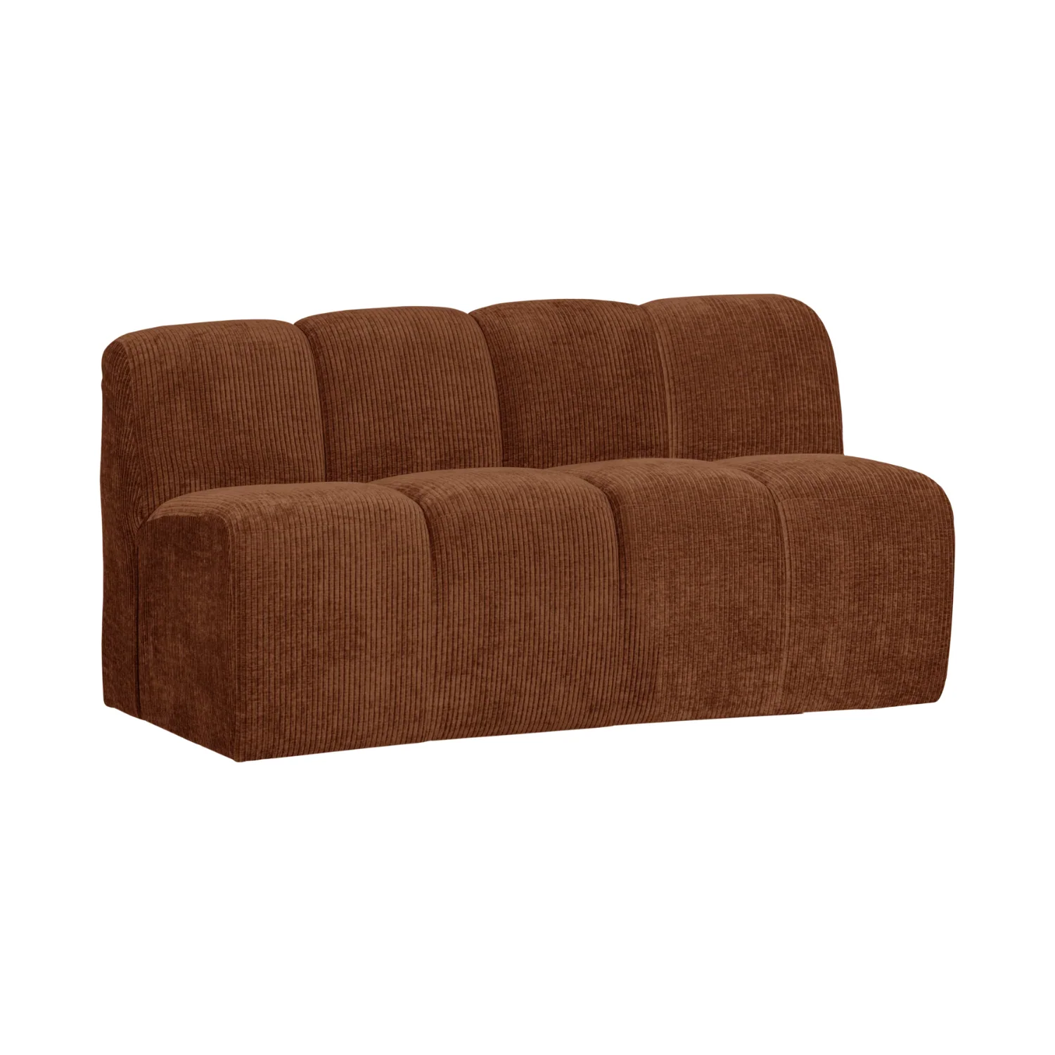 Sofa modułowa MOJO BENCH – element 3-osobowy brązowy sztruks