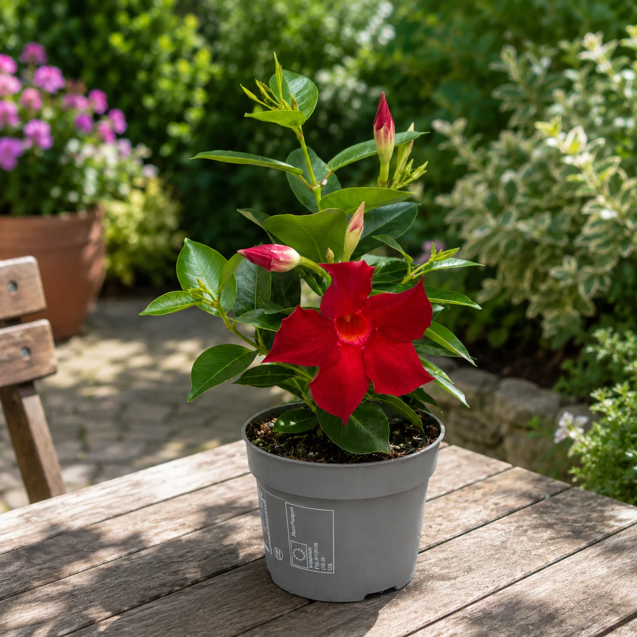 Mandevilla (Dipladenia) ‘Rio’ Red – flori parfumate rosii