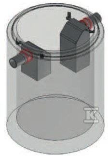 Betonowy separator tłuszczów z osadnikiem AQUAFIX SF 10/1000, przepustowość nominalna 10 l/s, pojemność osadnika 1000 l, króćce z PE 3178104P
