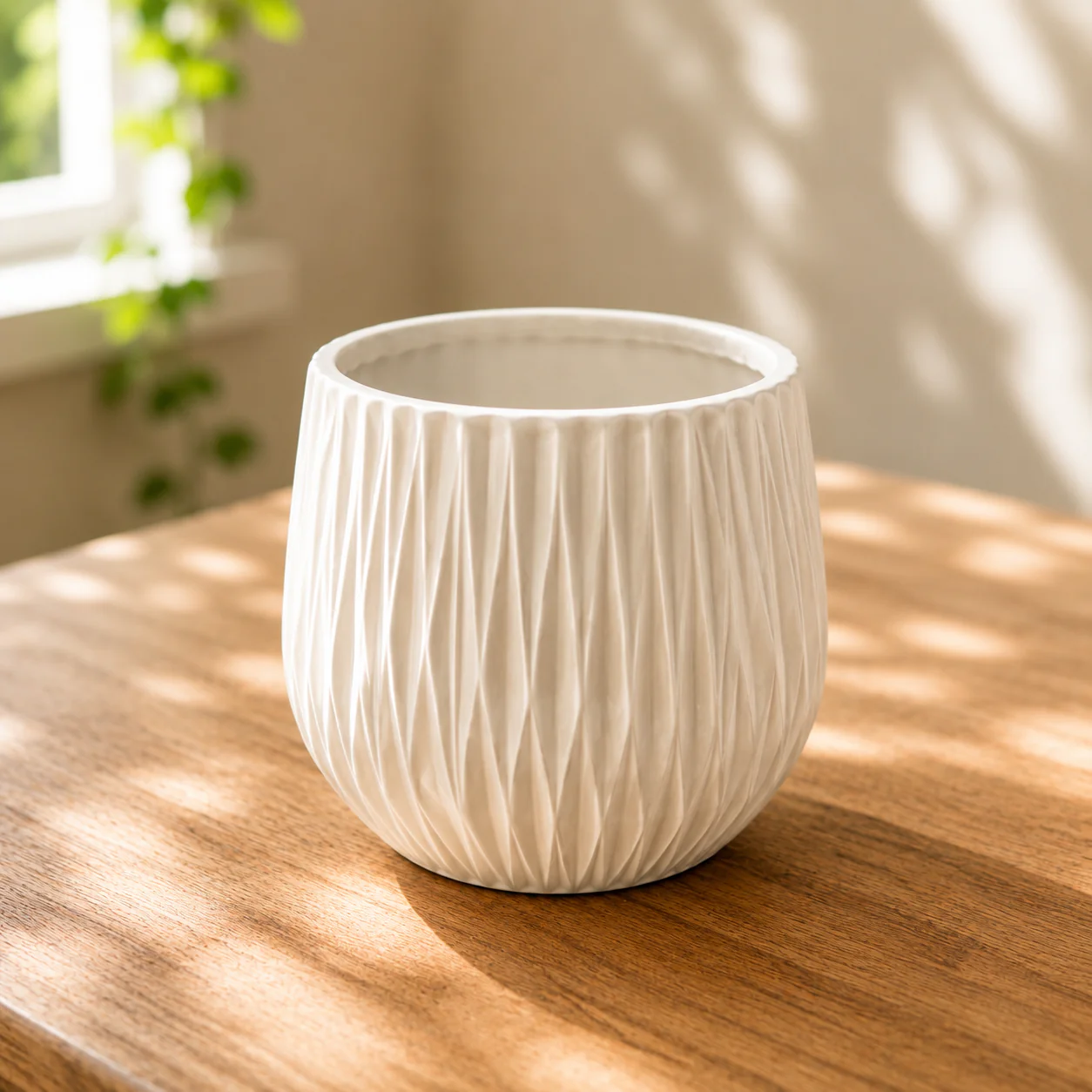 Vas decorativ din ceramica Stripe White D12