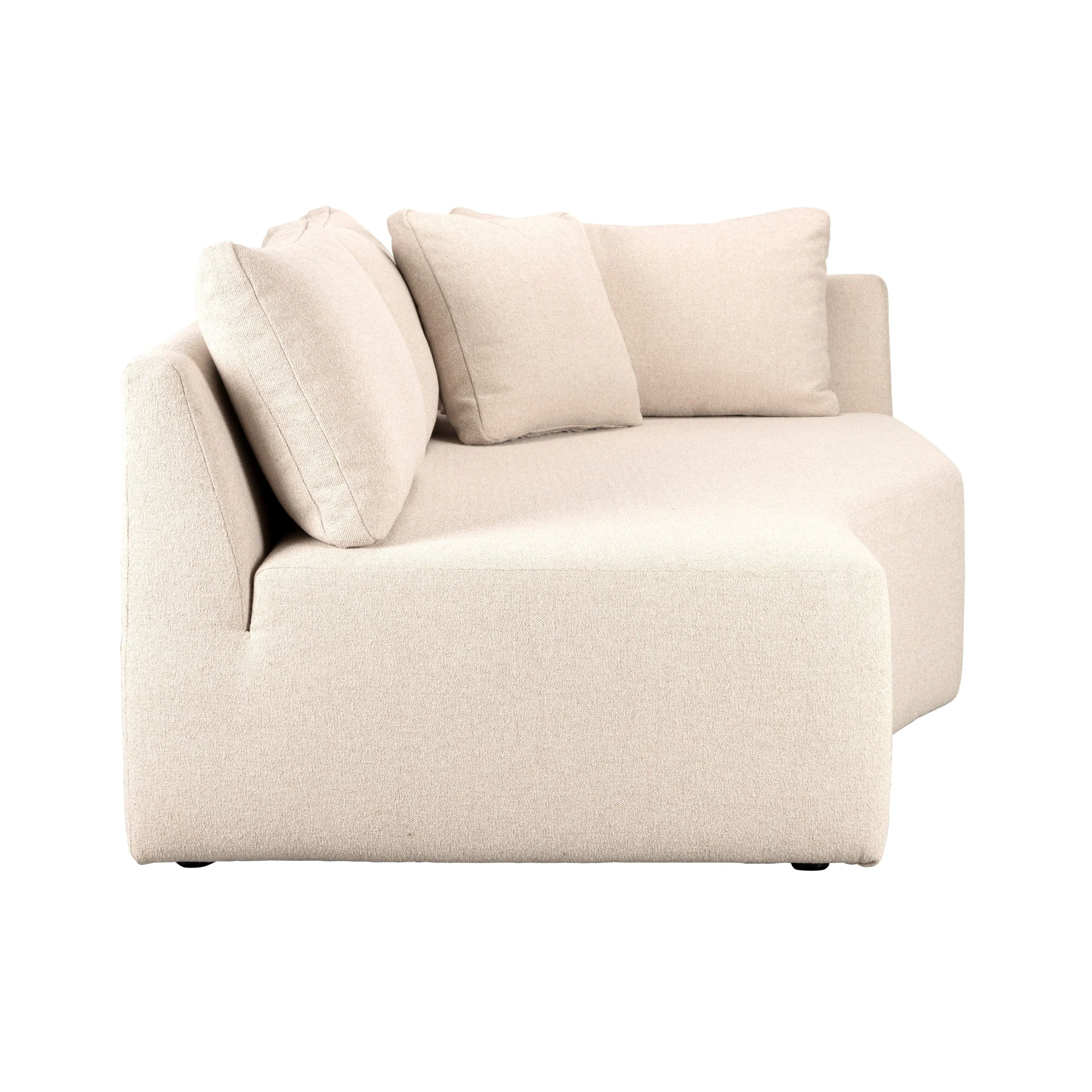 Sofa modułowa PROSPER – szezlong lewostronny piaskowy