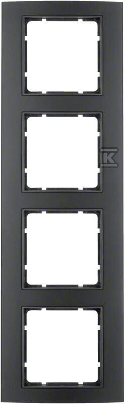 Ramka 4-krotna, alu, czarny/antracyt, B.3 10143005