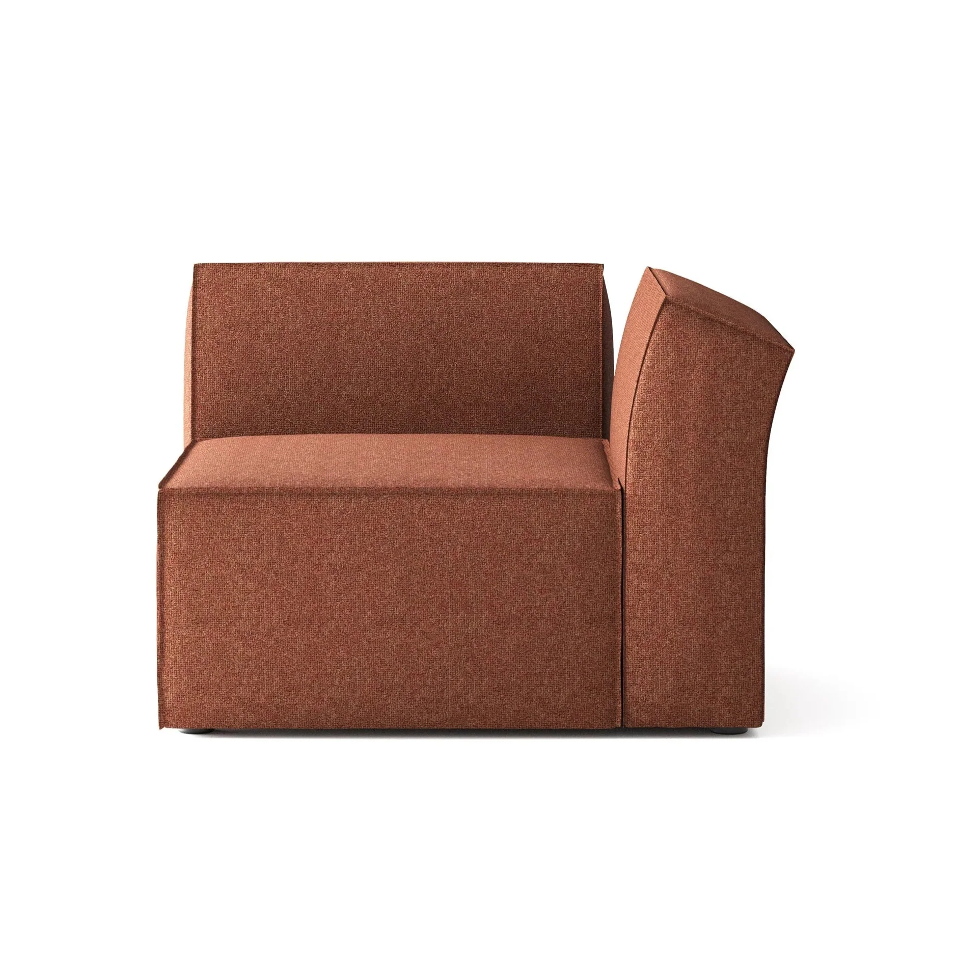 Sofa modułowa ANDO – moduł prawostronny rdzawy