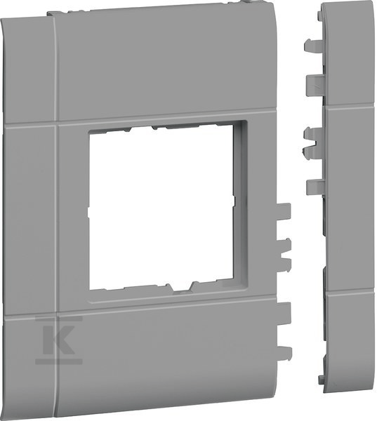 Maskownica 120 mm 1-krotna 50×50 mm PC-ABS bezhalogenowy lakierowany alu GR1200BLAN
