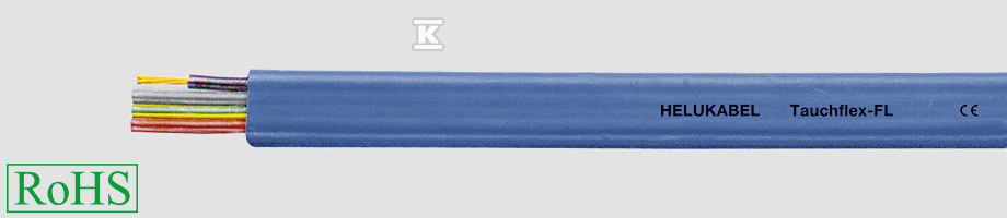 Kabel do POMP 750V TAUCHFLEX-FL 3×1,5 niebieski, płaski 37155