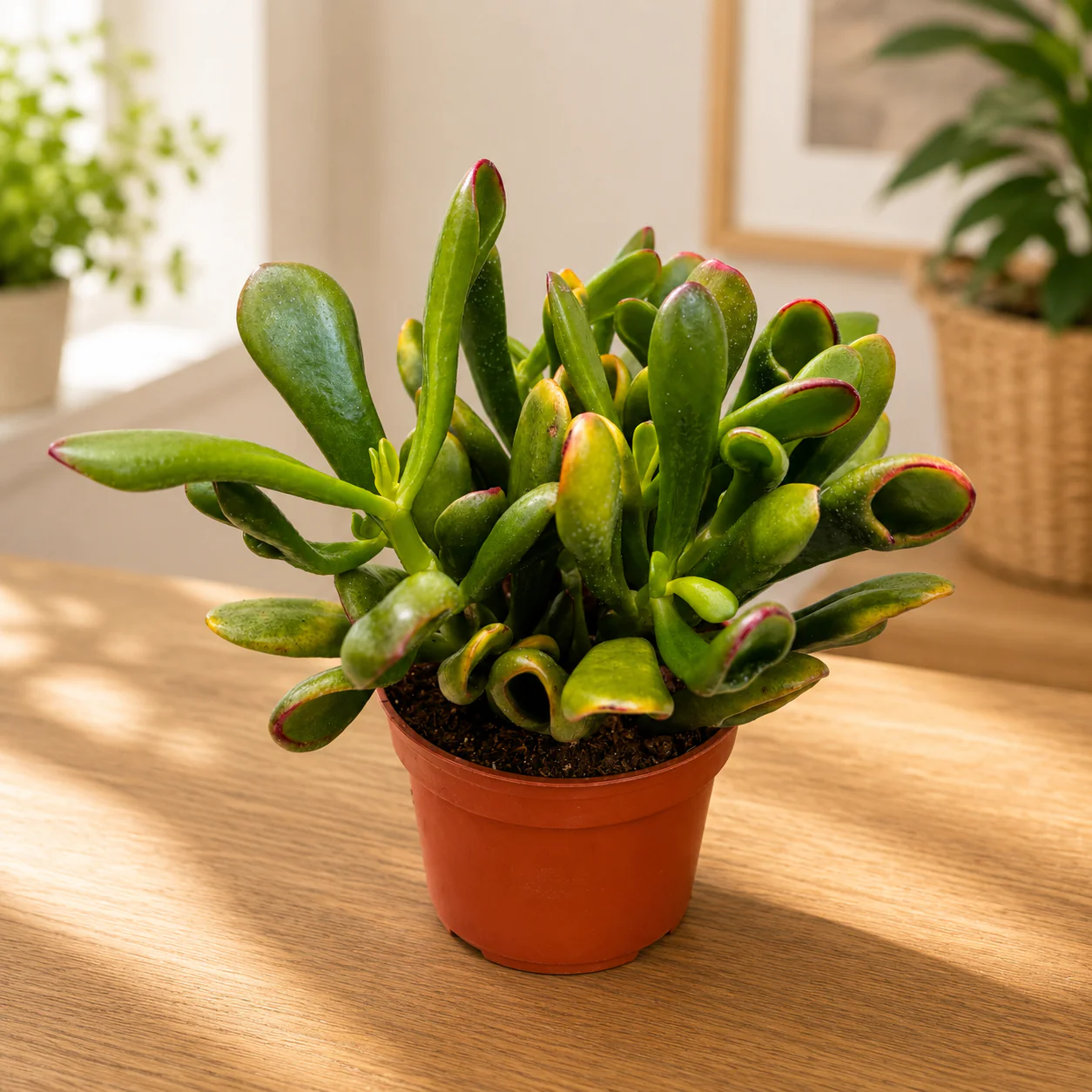 Crassula ovata ‘Gollum’ Variegata (Horn Tree Tricolor) – suculenta tricolora cu forma sculpturala