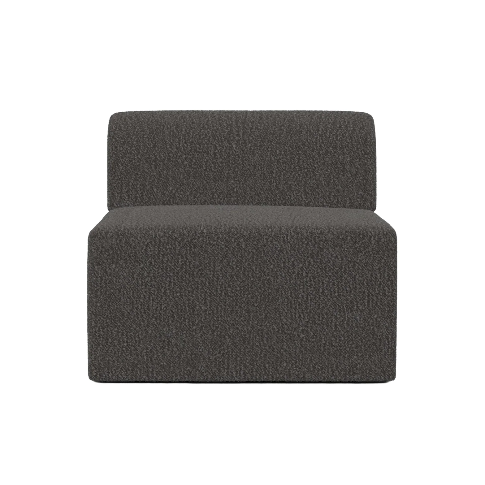 Sofa modułowa TORI – moduł środkowy czarny boucle