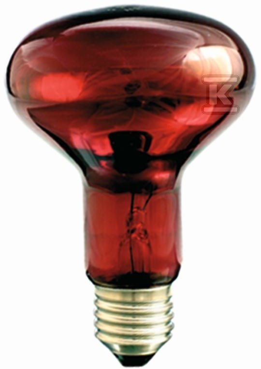 Promiennik podczerwieni – rubinowy R80 E27 75W 230V PRO-1466