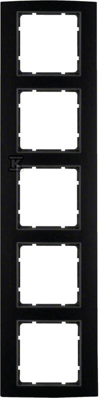 Ramka 5-krotna, alu, czarny/antracyt, B.3 10153005