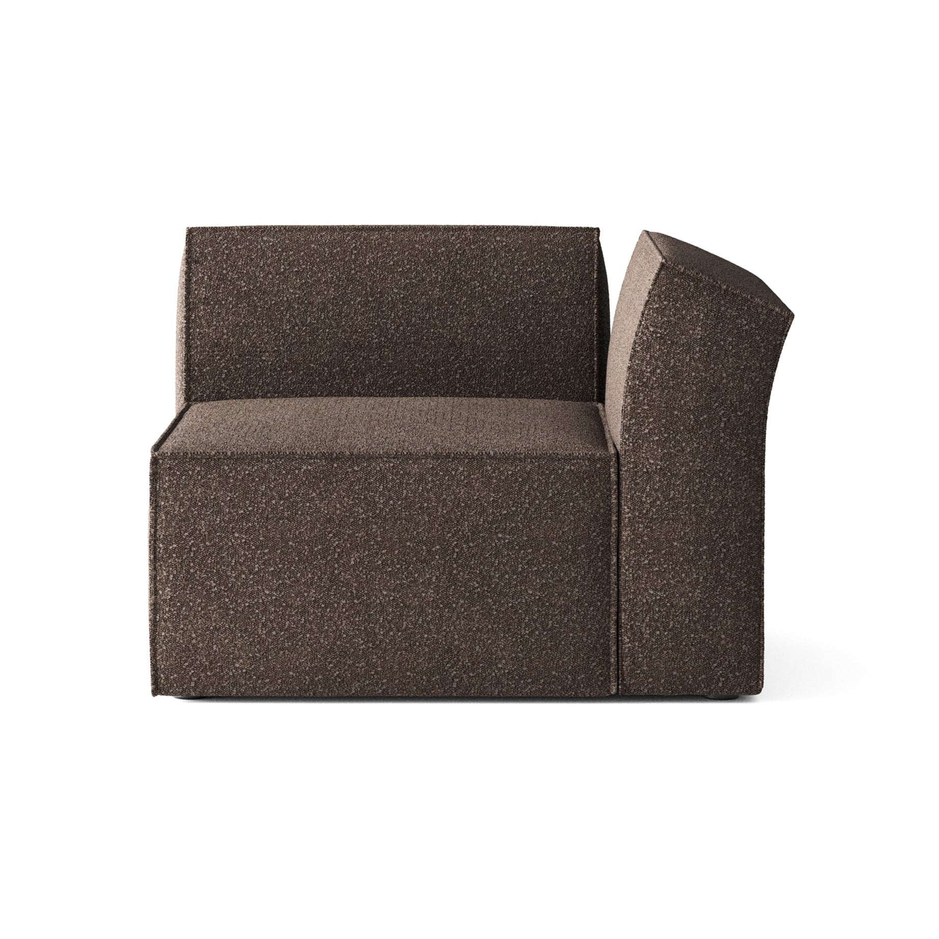 Sofa modułowa ANDO – moduł prawostronny brązowy boucle