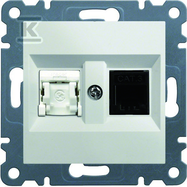 Gniazdo RJ11/12 + RJ45, biały LUMINA WL2210