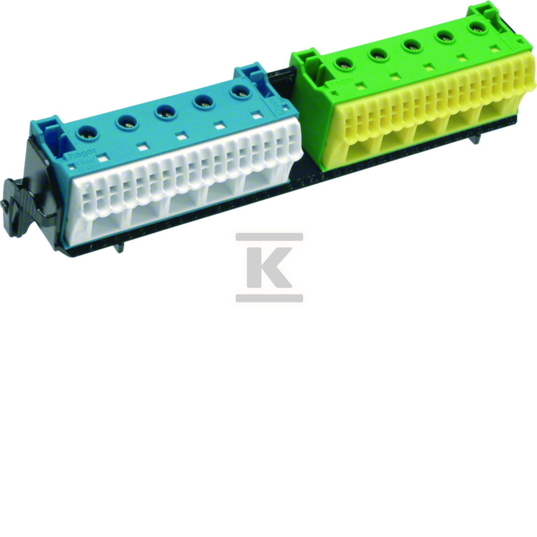 Bloki zaciskowe PE/N na wsporniku 2×22 QC FZ383