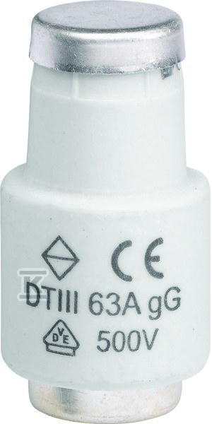 Wkładka bezpiecznikowa DTIII/E33, wykonanie zwłoczne gG (Bi-Wtz) 63A 500VAC LE3363