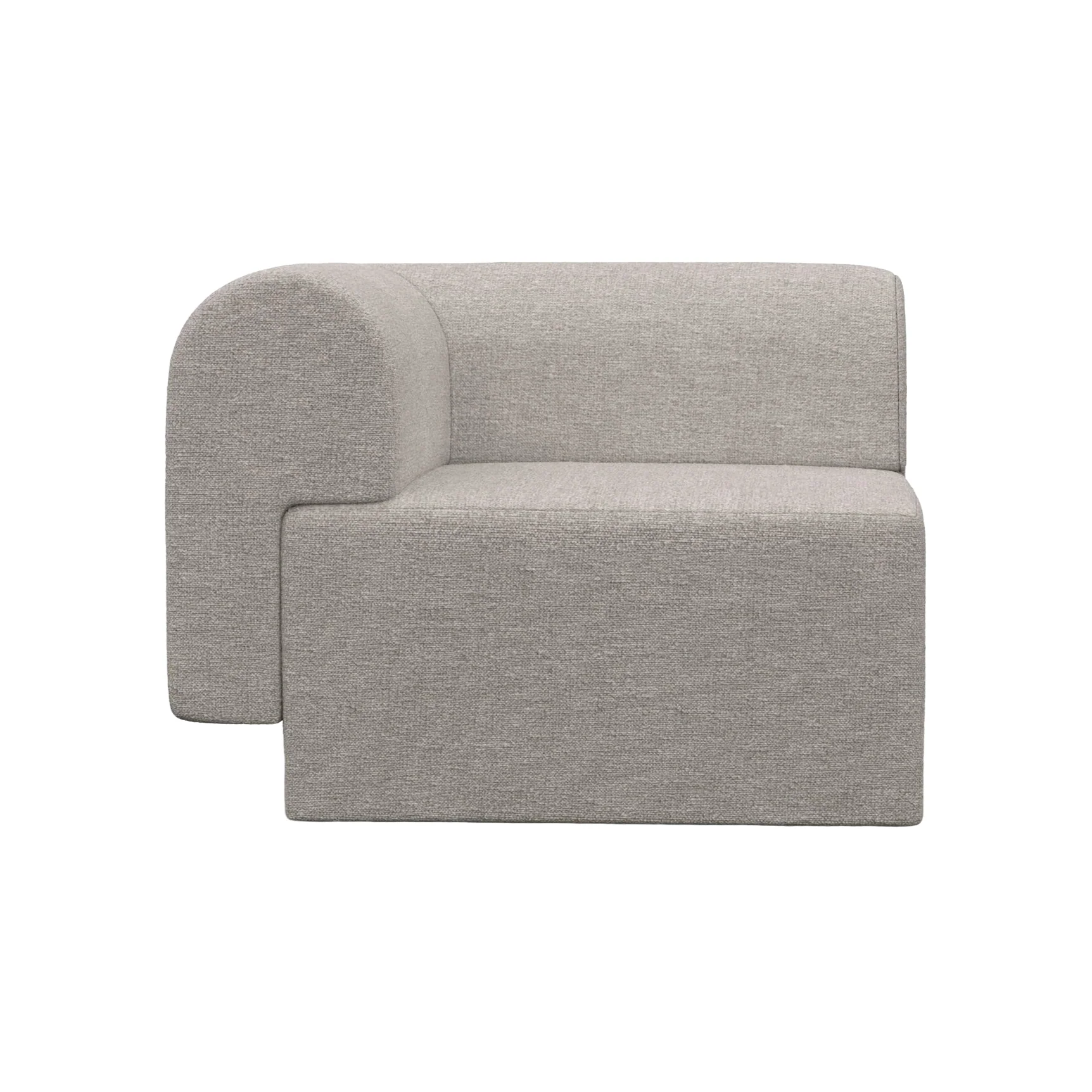 Sofa modułowa TORI – moduł narożny szary