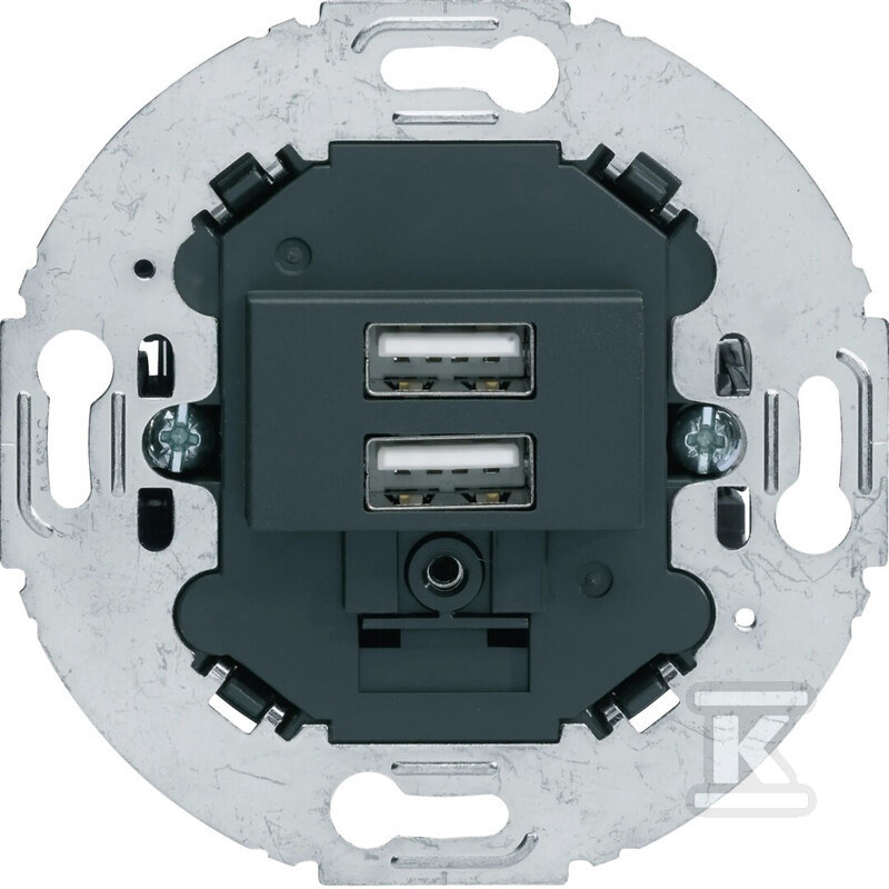 Mechanizm gniazda USB ładowania do serii obrotowych, 3.0 A 230 V, antracyt, mat 260215