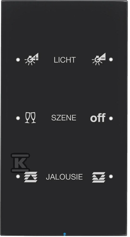 Sensor dotykowy 3-krotny konfigurowalny, szkło, czarny, R.3 75143155