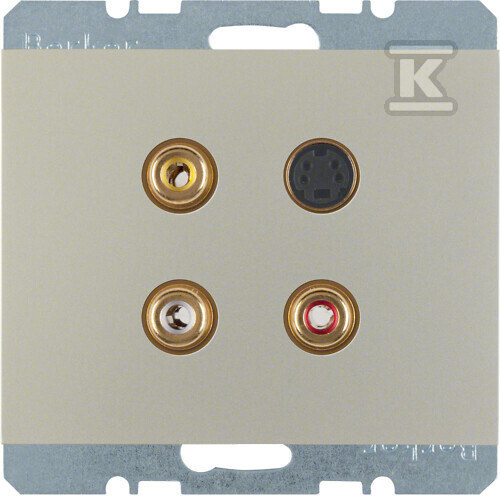Gniazdo 3 x Cinch / S-Video, stal szlachetna, lakierowany, K.5 3315327004