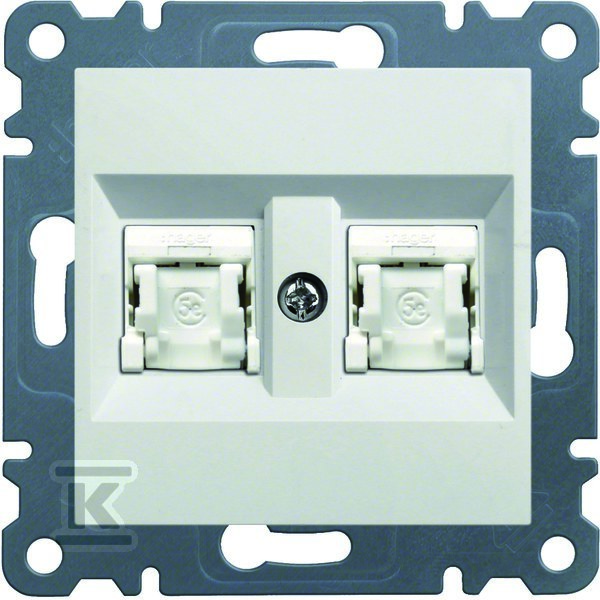 LUMINA Gniazdo komputerowe podwójne RJ45 kat.6 FTP, biały WL2180
