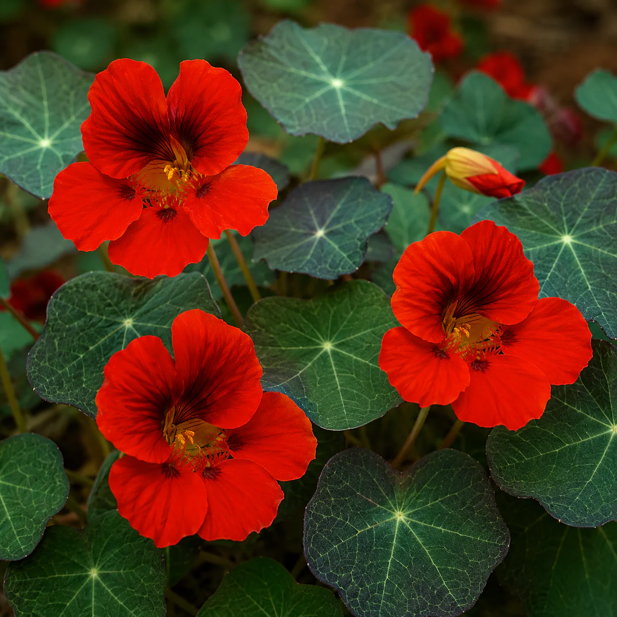 Tropaeolum majus ‘Empress of India’ – condurul doamnei