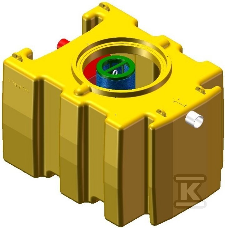 Separator koalescencyjny z osadnikiem SKPE 01,5/0150 – 1,5 l/s, poj. os. 150 l, PE – AQUAFIX 10PE 384001