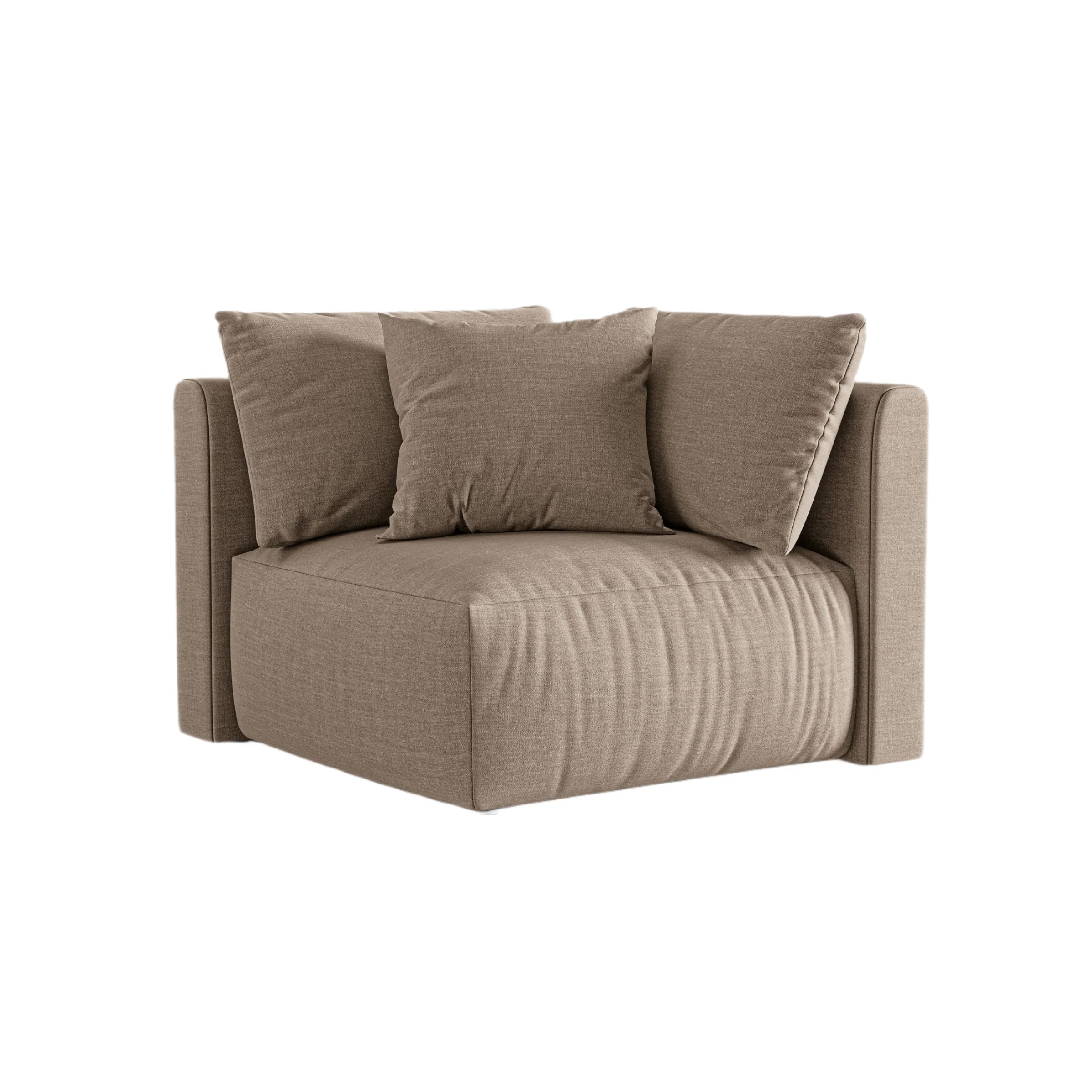 Sofa modułowa CHRIS – element narożny piaskowy szenil