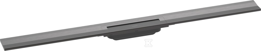 Element zewnętrzny odpływu RainDrain Flex 1000 – możliwość przycięcia, montaż przy ścianie czarny chrom szczotkowany 56053340