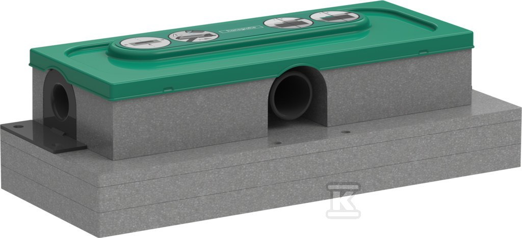 Zestaw podstawowy do odpływu liniowego uBox universal, montaż płaski 01000180