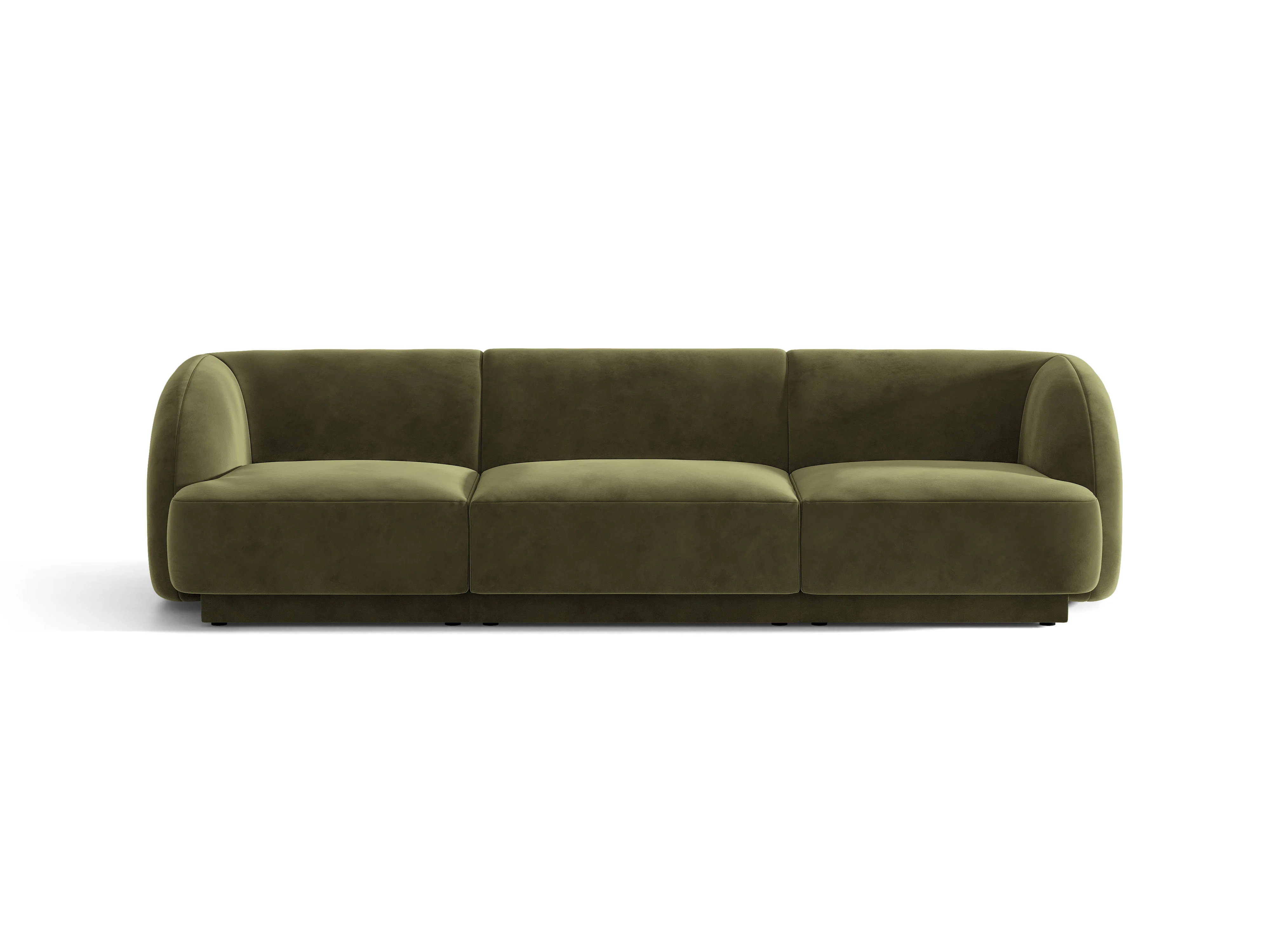 Sofa aksamitna 3-osobowa MILEY zielony