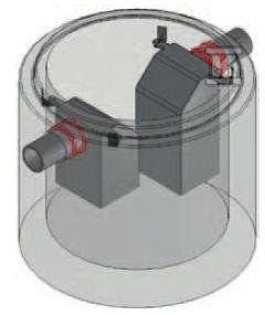 Betonowy separator tłuszczów AQUAFIX F 04, przepust. nom. 4 l/s, króćce z PE 3108040P